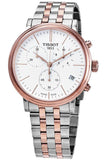 Tissot Carson Premium Chronograph White Dial Two Tone Steel Strap Watch For Men - T122.417.22.011.00 Authentic Buy Shop Now