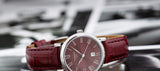 Tissot Carson Premium Lady Maroon Dial Maroon Leather Strap Watch For Women - T122.210.16.373.00 Authentic Buy Shop Now