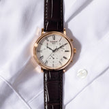 Tissot Carson Premium Chronograph Silver Dial Brown Leather Strap Watch For Men - T122.417.36.033.00 Authentic Buy Shop Now