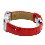Tissot Chemin Des Tourelles Powermatic 80 Mother of Pearl White Dial Red Leather Strap Watch For Women - T099.207.16.118.00 Authentic Buy Shop Now