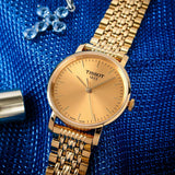 Tissot T Classic Everytime Desire Small Gold Dial Gold Mesh Bracelet Watch For Women - T109.210.33.021.00 Authentic Buy Shop Now