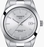 Tissot Gentleman Powermatic 80 Silicium Silver Dial Silver Steel Strap Watch For Men - T127.407.11.031.00 Authentic Buy Shop Now
