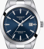 Tissot Gentlemen Powermatic 80 Silicium Blue Dial Silver Steel Strap Watch For Men - T127.407.11.041.00 Authentic Buy Shop Now