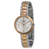 Tissot T Lady Flamingo Mother of Pearl White Dial Two Tone Steel Strap Watch For Women - T094.210.22.111.00 Authentic Buy Shop Now