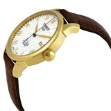 Tissot Le Locle Automatic Gold Dial Brown Leather Strap Watch For Men - T41.5.413.73 Authentic Buy Shop Now
