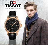 Tissot T Classic Le Locle Automatic Black Dial Black Leather Strap Watch For Men - T41.5.423.53 Authentic Buy Shop Now