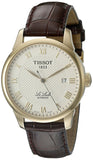 Tissot T Classic Le Locle Automatic Gold Dial Maroon Leather Strap Watch For Men - T41.5.413.73 Authentic Buy Shop Now