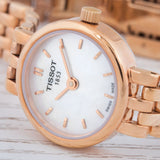 Tissot T Lady Lovely Silver Dial Rose Gold Steel Strap Watch For Women - T058.009.33.031.01 Authentic Buy Shop Now