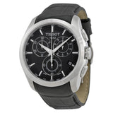 Tissot T Classic Couturier Chronograph Black Dial Black Leather Strap Watch For Men - T035.617.16.051.00 Authentic Buy Shop Now