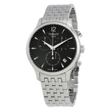 Tissot T Classic Tradition Chronograph Black Dial Silver Steel Strap Watch For Men - T063.617.11.067.00 Authentic Buy Shop Now