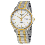 Tissot T Classic Automatics III White Dial Two Tone Steel Strap Watch For Men - T065.430.22.031.00 Authentic Buy Shop Now