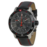 Tissot T Sport PRS 200 Chronograph Grey Dial Black Leather Strap Watch For Men - T067.417.26.051.00 Authentic Buy Shop Now