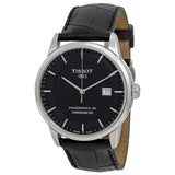 Tissot T Classic Luxury Powermatic 80 Black Dial Black Leather Strap Watch For Men - T086.408.16.051.00 Authentic Buy Shop Now