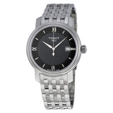 Tissot T Classic Bridgeport Black Dial Silver Steel Strap Watch For Men - T097.410.11.058.00 Authentic Buy Shop Now