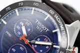 Tissot PRS 516 Chronograph Blue Dial Brown Leather Strap Watch For Men - T100.417.16.041.00 Authentic Buy Shop Now