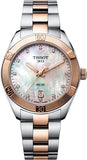 Tissot PR 100 Sport Chic Diamonds Mother of Pearl Dial Two Tone Steel Strap Watch for Women - T101.910.22.116.00 Authentic Buy Shop Now