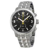 Tissot PRC 200 Chronograph Black Dial Silver Steel Strap Watch For Men - T055.417.11.057.00 Authentic Buy Shop Now