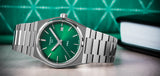 Tissot PRX Quartz Green Dial Steel Silver Steel Strap Watch for Men - T137.410.11.081.00 Authentic Buy Shop Now