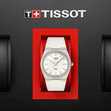 Tissot PRX 40 White Dial White Rubber Strap Watch For Men - T137.410.17.011.00 Authentic Buy Shop Now