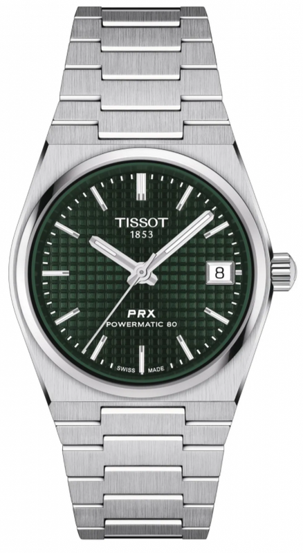 Tissot PRX Powermatic 80 Green Dial Silver Steel Strap Watch for Men - T137.207.11.091.00 Authentic Buy Shop Now