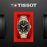 Tissot Seastar 1000 Black Dial Two Tone Steel Strap Watch for Women - T120.210.22.051.00 Authentic Buy Shop Now