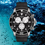 Tissot Seastar 1000 Chronograph Black Dial Black Rubber Strap Watch For Men - T120.417.17.051.00 Authentic Buy Shop Now