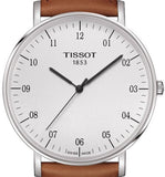 Tissot T Classic Everytime Large White Dial Brown Leather Strap Watch For Men - T109.610.16.037.00 Authentic Buy Shop Now