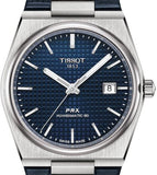 Tissot PRX Powermatic 80 Blue Dial Blue Leather Strap Watch for Men - T137.407.16.041.00 Authentic Buy Shop Now