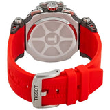 Tissot T Race Chronograph Black Dial Red Silicone Strap Watch For Men - T115.417.27.051.00 Authentic Buy Shop Now