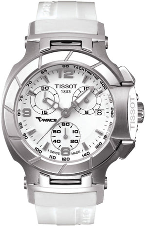 Tissot T Race Lady Chronograph White Dial White Rubber Strap Watch for Women - T048.217.17.017.00 Authentic Buy Shop Now