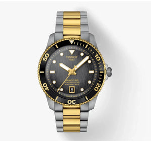 Tissot Seastar 1000 Black Dial Two Tone Steel Strap Watch for Women - T120.210.22.051.00 Authentic Buy Shop Now