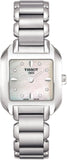 Tissot T Wave Diamonds Mother of Pearl Dial Silver Steel Strap Watch for Women - T02.1.285.74 Authentic Buy Shop Now