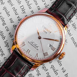 Tissot Le Locle Powermatic 80 Silver Dial Brown Leather Strap Watch For Men - T006.407.36.033.00 Authentic Buy Shop Now