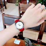 Tissot Couturier Lady Silver Dial Red Leather Strap Watch for Women - T035.210.16.031.01 Authentic Buy Shop Now