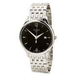 Tissot T Classic Tradition Black Dial Silver Steel Strap Watch For Men - T063.610.11.057.00 Authentic Buy Shop Now