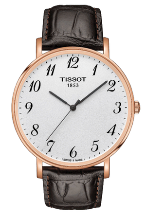 Tissot T Classic Everytime White Dial Black Leather Strap Watch For Men - T109.610.36.032.00 Authentic Buy Shop Now