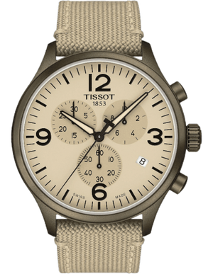 Tissot Chrono XL Beige Diag Beige NATO Strap Watch For Men - T116.617.37.267.01 Authentic Buy Shop Now