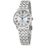 Tissot T Classic Carson Premium Automatic Lady Silver Dial Silver Steel Strap Watch for Women - T122.207.11.033.00 Authentic Buy Shop Now