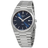 Tissot T Classic PRX Blue Dial Silver Steel Strap Watch For Men - T137.410.11.041.00 Authentic Buy Shop Now
