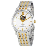 Tissot Tradition Powermatic 80 Open Heart Silver Dial Two Tone Steel Strap Watch For Men - T063.907.22.038.00 Authentic Buy Shop Now