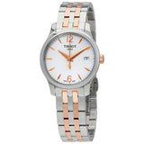 Tissot T Classic Tradition Lady White Dial Two Tone Steel Strap Watch For Women - T063.210.22.037.01 Authentic Buy Shop Now