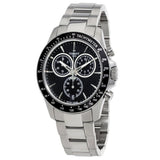 Tissot V8 Quartz Chronograph Black Dial Silver Steel Strap Watch For Men - T106.417.11.051.00 Authentic Buy Shop Now