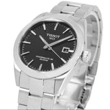 Tissot Gentleman Powermatic 80 Silicium Black Dial Silver Steel Strap Watch For Men - T127.407.11.051.00 Authentic Buy Shop Now