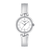 Tissot T Lady Flamingo White Dial White Leather Strap Watch For Women - T094.210.16.011.00 Authentic Buy Shop Now