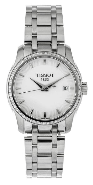 Tissot T Trend Couturier Lady White Dial Watch For Women - T035.210.61.011.00 Authentic Buy Shop Now