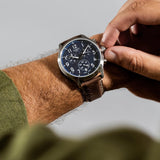 Tissot Chrono XL Vintage Blue Dial Brown Leather Strap Watch For Men - T116.617.16.042.00 Authentic Buy Shop Now