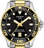Tissot Seastar 1000 Black Dial Two Tone Steel Strap Watch for Women - T120.210.22.051.00 Authentic Buy Shop Now