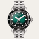 Tissot Seastar 1000 Powermatic 80 Green Dial Silver Steel Strap Watch For Men - T120.407.11.091.01 Authentic Buy Shop Now