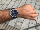 Tissot Chrono XL Vintage Blue Dial Brown Leather Strap Watch For Men - T116.617.16.042.00 Authentic Buy Shop Now
