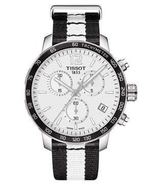 Tissot Quickster Chronograph NBA San Antonio Spurs Edition White Dial Two Tone NATO Strap Watch for Men - T095.417.17.037.07 Authentic Buy Shop Now